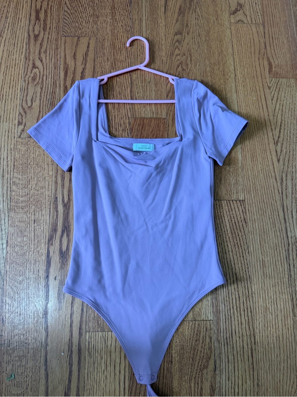 Girls Lavender Square-Neck Bodysuit One-Piece